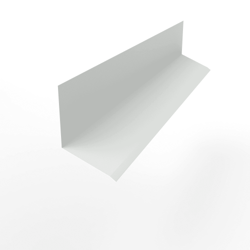 Планка примыкания к стене верхняя для фасада оцинкованная с порошковым покрытием 0,45мм RAL 9003