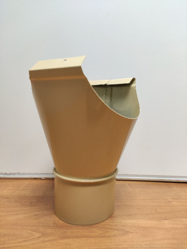 Воронка водосточного желоба оцинкованная накладная с порошковым покрытием ф170мм все цвета RAL фото 9