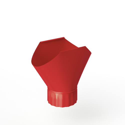 Воронка желоба оцинкованная накладная порошок ф120мм RAL 3028