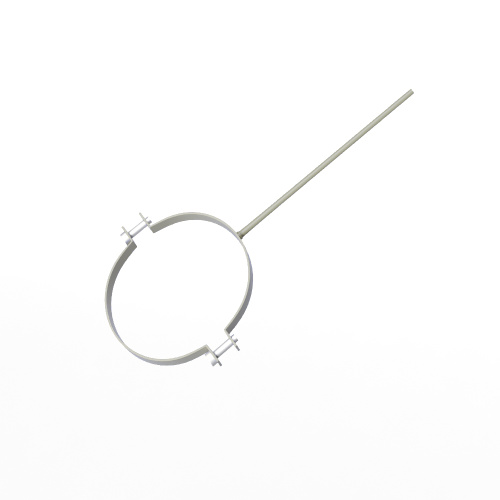 Крепление водосточный трубы сварное оцинкованное порошок ф180х10х250мм RAL 7032