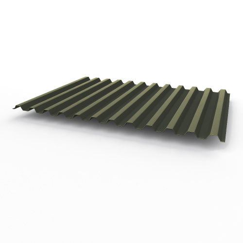 Профнастил оцинкованный с полимерным покрытием полиэстер С21 buildstor 0,5х1051мм RAL 6015 Чёрно-оливковый