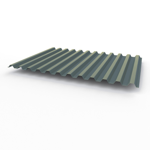 Профнастил оцинкованный с полимерным покрытием полиэстер С21 buildstor 0,7х1051мм RAL 7031 Сине-серый