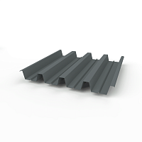 Профнастил Н60 (RAL 7012) 0,5х845мм оцинкованный, с полимерным покрытием (Полиэстер)