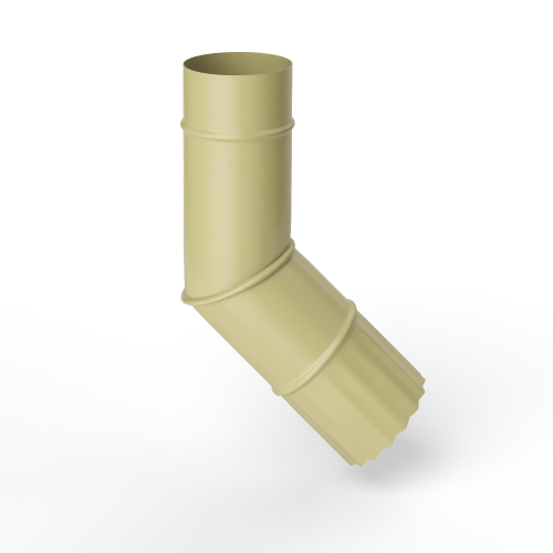 Колено водосточное оцинкованное порошок ф90мм RAL 1000