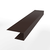 Планка завершающая оцинкованная с порошковым покрытием 0,45мм ширина более 625 мм RAL 8017