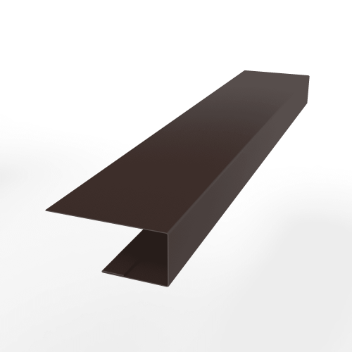 Планка завершающая оцинкованная с порошковым покрытием 0,45мм ширина более 625 мм RAL 8017