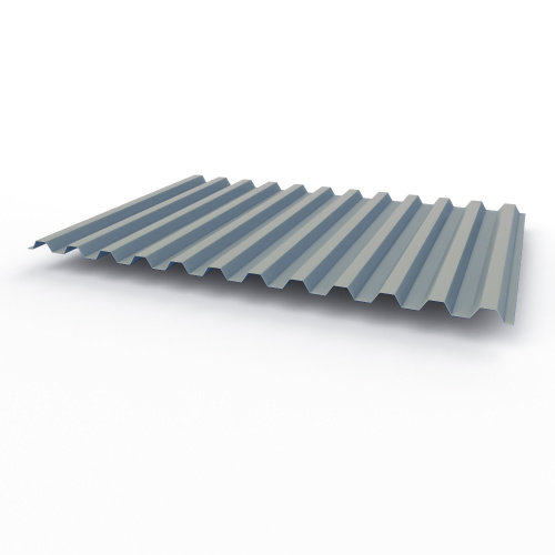 Профнастил оцинкованный с полимерным покрытием полиэстер С21 buildstor 0,4х1051мм RAL 9006 Бело-алюминиевый