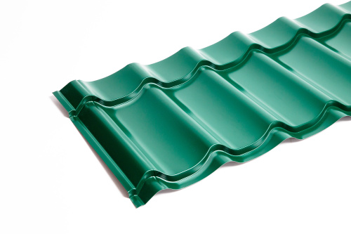 Металлочерепица Монтеррей классик оцинкованная с полимерным покрытием 0.4x1180мм  RAL 6005 фото 4