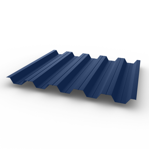 Профнастил НС35 - 0,7 - RAL 5000 оцинкованный, с полимерным покрытием (Полиэстер)