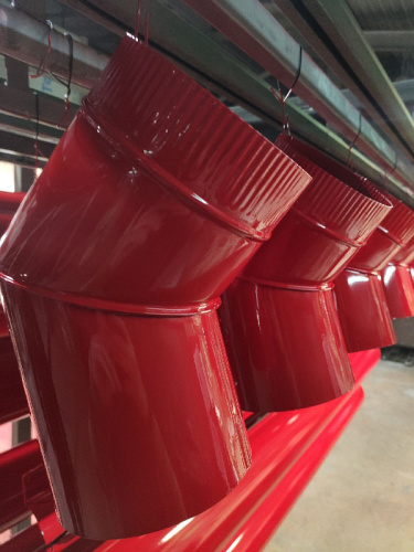 Колено водосточное оцинкованное порошок ф120мм RAL 3020