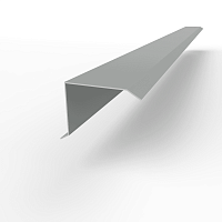 Планка ветровая фронтонная оцинкованная c полимерным покрытием 0,45мм RAL 9006