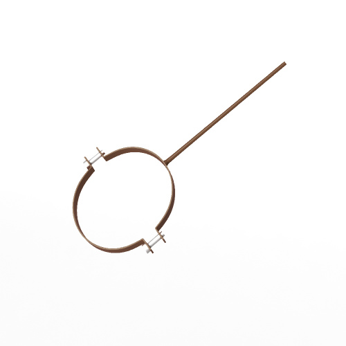 Крепление водосточный трубы сварное оцинкованное порошок ф150х10х250мм RAL 8024 Крепление водосточный трубы сварное оцинкованное порошок ф150х10х250мм RAL 8024