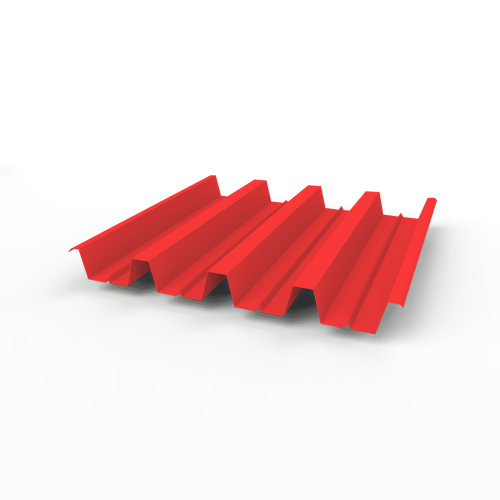 Профнастил Н60 (RAL 3026) 0,5х845мм оцинкованный, с полимерным покрытием (Полиэстер)