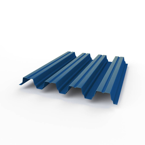 Профнастил оцинкованный с полимерным покрытием полиэстер Н75 buildstor 0,7х800мм RAL 5005 Сигнальный синий Профнастил оцинкованный с полимерным покрытием полиэстер Н75 buildstor 0,7х800мм RAL 5005 Сигнальный синий