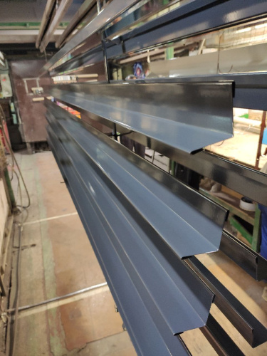 Карнизная планка RAL 7024 оцинкованная с порошковым покрытием 0,45 мм фото 3