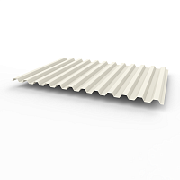 Профнастил оцинкованный с полимерным покрытием полиэстер С21 buildstor 0,4х1051мм RAL 9001 Кремово-белый