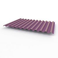 Профнастил оцинкованный с полимерным покрытием полиэстер С21 buildstor 0,65х1051мм RAL 4001 Красно-сиреневый