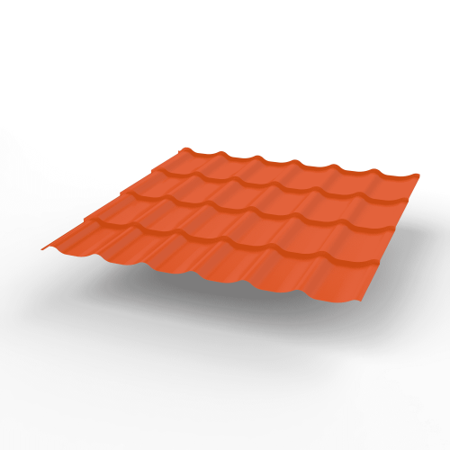 Металлочерепица Монтеррей классик оцинкованная с полимерным покрытием 0.45x1180мм  RAL 2004 фото 2