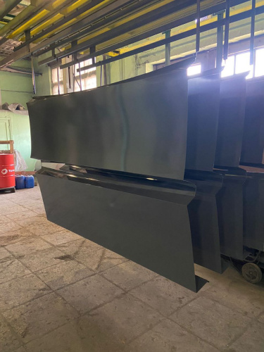 Парапет плоский RAL 7011 полиэстер 1,2 мм фото 3