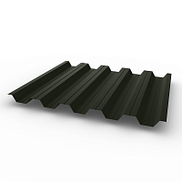 Профнастил НС35 - 0,6 - RAL 6008 оцинкованный, с полимерным покрытием (Полиэстер)