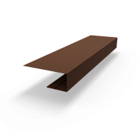 j планка RAL 8011 оцинкованная c порошковым покрытием 0,45мм