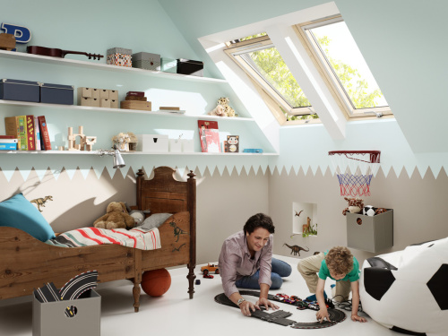 Окно мансардное дерево, лак ручка снизу Velux GLL MK08 1061B Дизайн WoodLine 78*140см фото 6