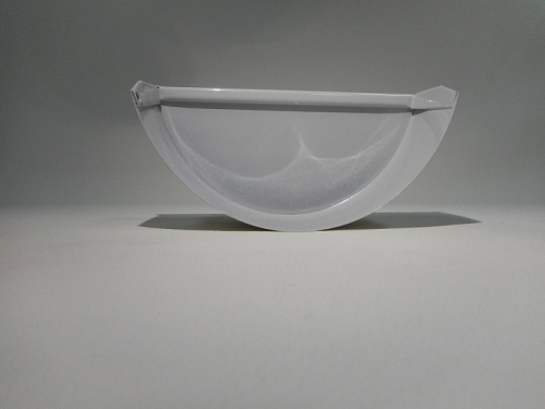 Заглушка желоба водосточного оцинкованная порошок ф120мм RAL 7035