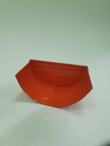 Заглушка желоба водосточного оцинкованная порошок ф120мм RAL 9016