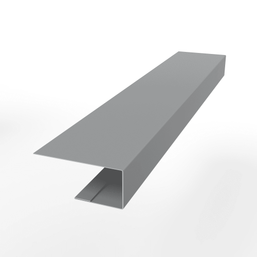 Планка завершающая оцинкованная с порошковым покрытием 0,45мм ширина менее 625 мм RAL 7004