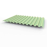 Профнастил оцинкованный с полимерным покрытием полиэстер С21 buildstor 0,65х1051мм RAL 6019 Бело-зелёный