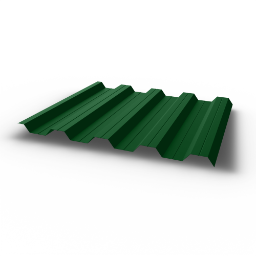 Профнастил НС44 (RAL 6035) 0,5х1047мм оцинкованный, с полимерным покрытием (Полиэстер)