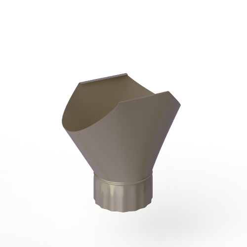 Воронка желоба оцинкованная накладная порошок ф120мм RAL 7048 Воронка желоба оцинкованная накладная порошок ф120мм RAL 7048