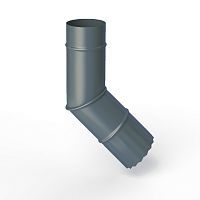 Колено водосточное оцинкованное порошок ф90мм RAL 7031