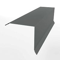 Планка примыкания нижняя для кровли оцинкованная с порошковым покрытием 0,45мм ширина менее 625 мм RAL 7005