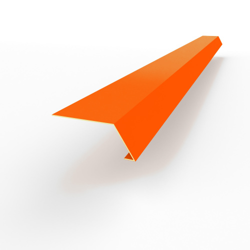 Карнизная планка RAL 2009 оцинкованная c порошковым покрытием 0,45мм