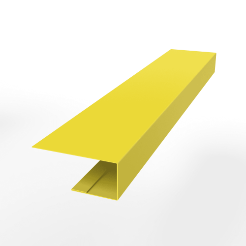 Планка завершающая оцинкованная с порошковым покрытием 0,45мм ширина менее 625 мм RAL 1018