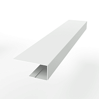 Планка завершающая оцинкованная с порошковым покрытием 0,45мм ширина более 625 мм RAL 9003