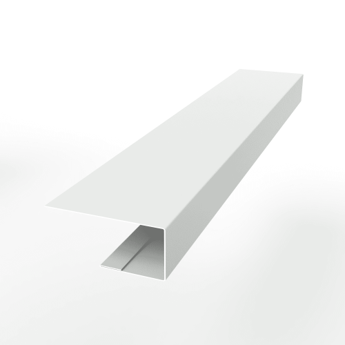 Планка завершающая оцинкованная с порошковым покрытием 0,45мм ширина более 625 мм RAL 9003