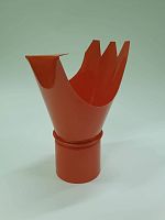 Воронка желоба оцинкованная накладная порошок ф120мм RAL 8000