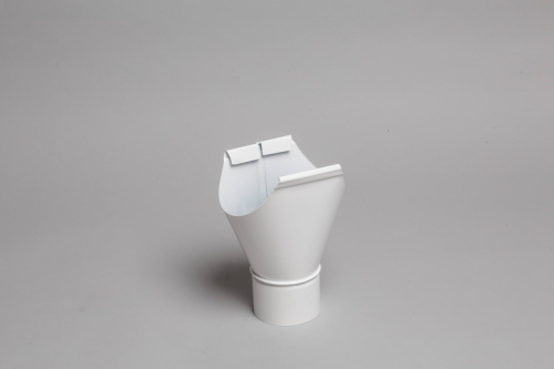 Воронка желоба оцинкованная накладная порошок ф220мм RAL 9003