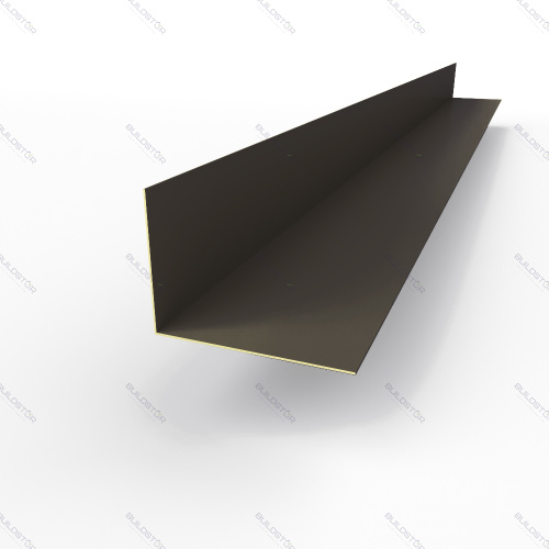 Планка угла внутренняя RAL 8019 оцинкованная c порошковым покрытием 0,45мм