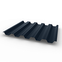 Профнастил НС35 - 0,7 - RAL 5008 оцинкованный, с полимерным покрытием (Полиэстер)