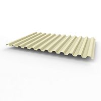 Профнастил оцинкованный с полимерным покрытием полиэстер С21 buildstor 0,35х1051мм RAL 1013 Жемчужно-белый