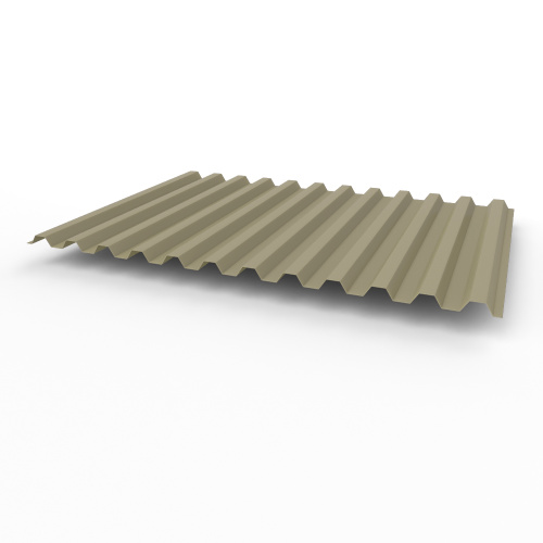 Профнастил оцинкованный с полимерным покрытием полиэстер С21 buildstor 0,6х1051мм RAL 1035 Перламутрово-бежевый