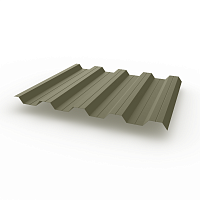 Профнастил НС44 (RAL 7002) 0,6х1047мм оцинкованный, с полимерным покрытием (Полиэстер)