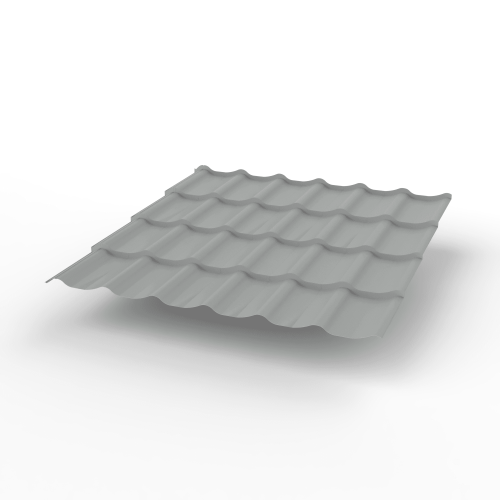 Металлочерепица Монтеррей классик оцинкованная с полимерным покрытием 0.4x1180мм  RAL 9006