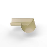 Угол 90 градусов водосточного желоба оцинкованный порошок ф180мм RAL 1015