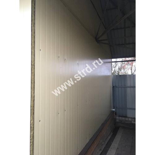 Стеновая трёхслойная сэндвич-панель 11 канавок 200мм 1190мм с видимым креплением минеральная вата Полиэстер ТермоСпецПанель фото 10