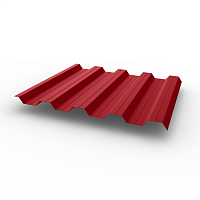 Профнастил НС44 (RAL 3031) 0,8х1047мм оцинкованный, с полимерным покрытием (Полиэстер)