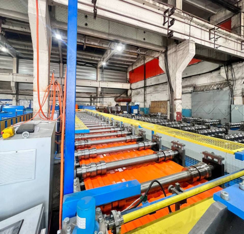 Профнастил оцинкованный с полимерным покрытием полиэстер С8 buildstor 0,55х1180мм RAL 2004 Оранжевый фото 2